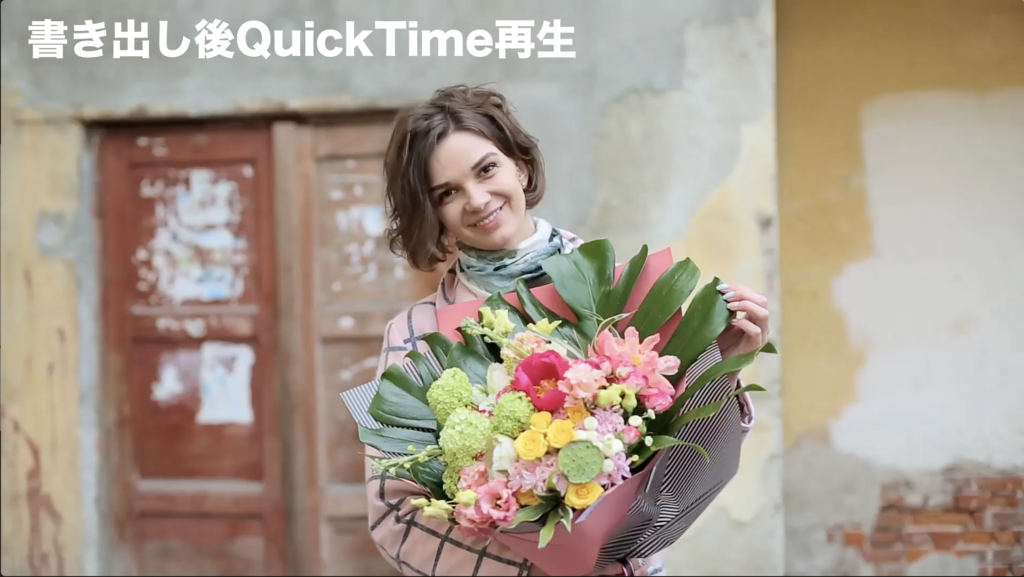 QuickTimeの再生画面