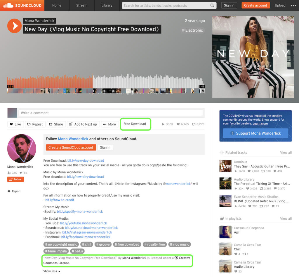 Soundcloudで著作権フリーの音楽を無料でダウンロードする方法